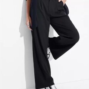 Wild Fable Black Wide-Leg Trousers